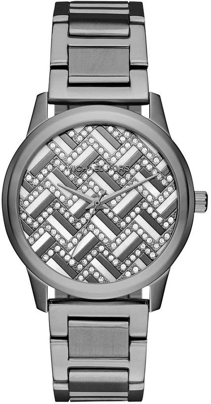 Women's Michael Kors Hartman Crystallized Gunmetal Watch 